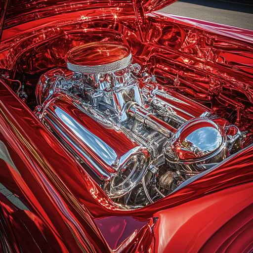 Shiny Red Engine
