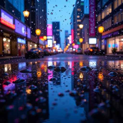 Rainy City Reflections