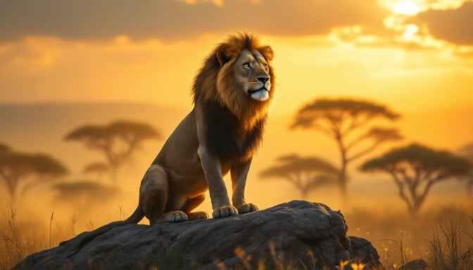 Lion Meets Sunset Lion Meets Sunset