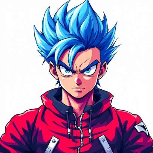 Blue-Haired Fighter