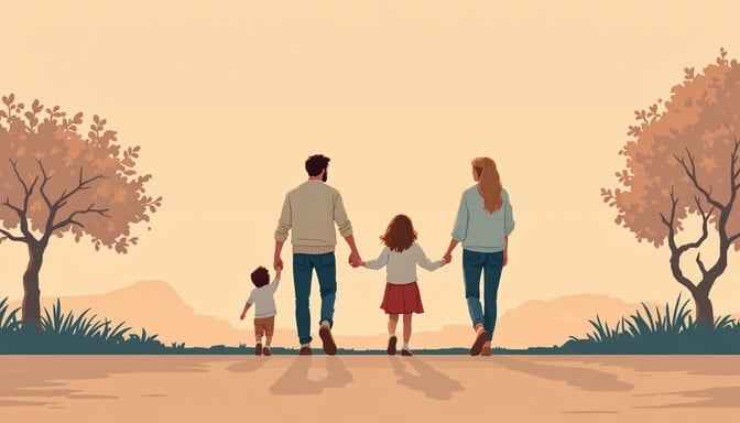 Sunset Family Moment Sunset Family Moment