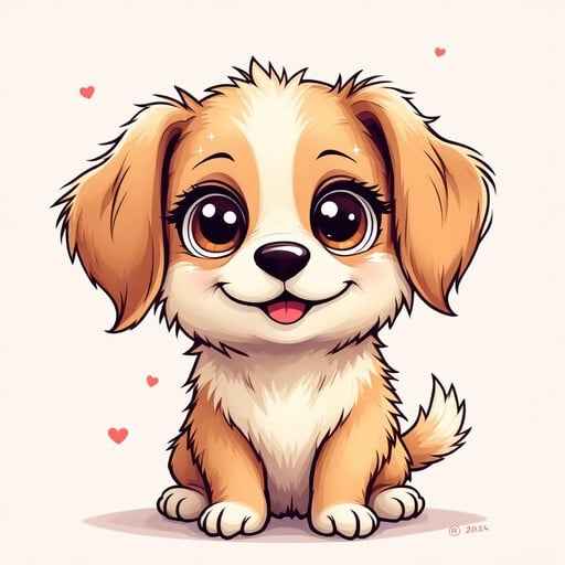 Adorable Kawaii Puppy