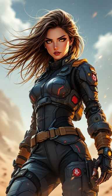 Futuristic Female Warrior