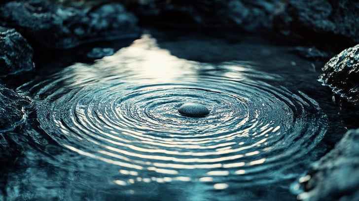 Rippling water surface