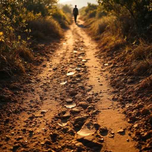 Sunlit Desert Trail