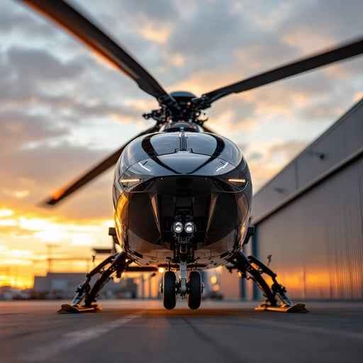 Helicopter Meets Sunset Helicopter Meets Sunset