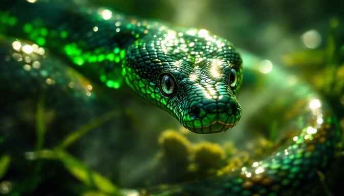 Emerald Snake Glows