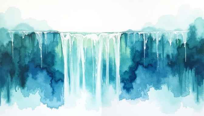 Cascading Aqua Serenity Cascading Aqua Serenity