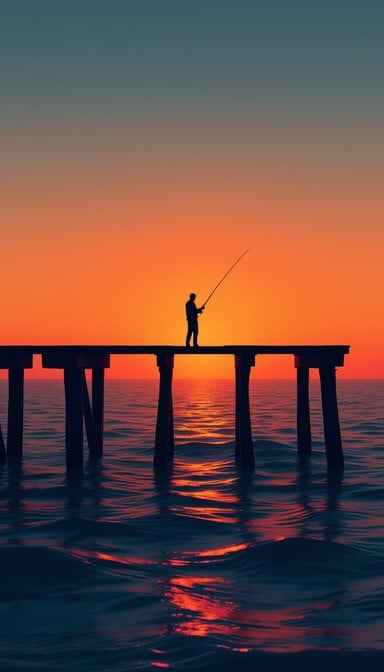 Sunset Pier Silhouette