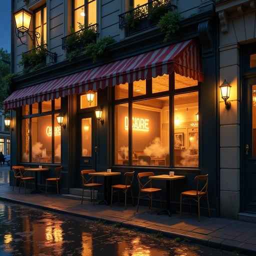 Parisian Café Night Parisian Café Night