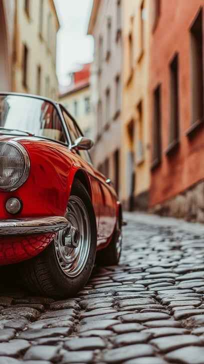 Vintage red car Vintage red car