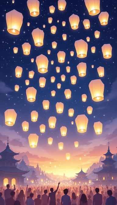 Lanterns Light Sky Lanterns Light Sky