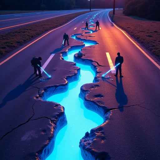 Glowing Blue Path Glowing Blue Path
