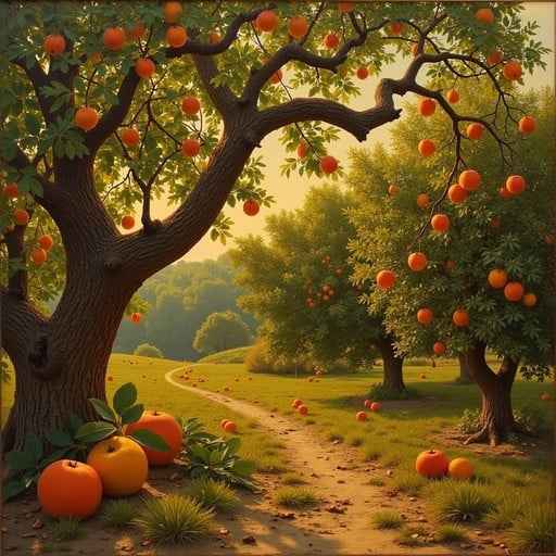 Sunlit Fruit Orchard Sunlit Fruit Orchard