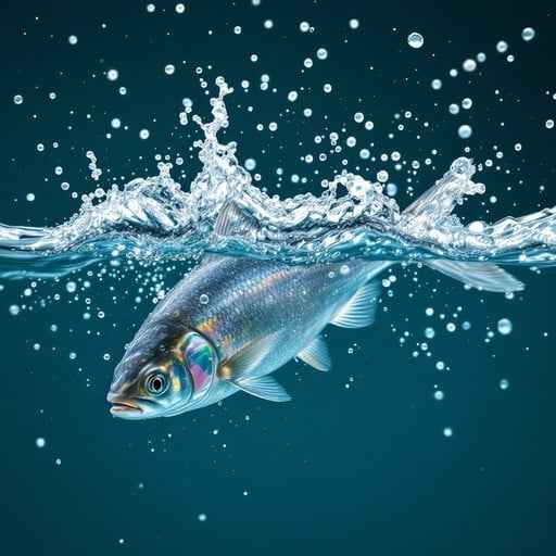 Splashing Silver Fish