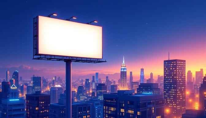 Cityscape Billboard Sunset