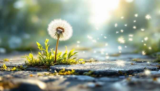 Dandelion Breaking Free Dandelion Breaking Free