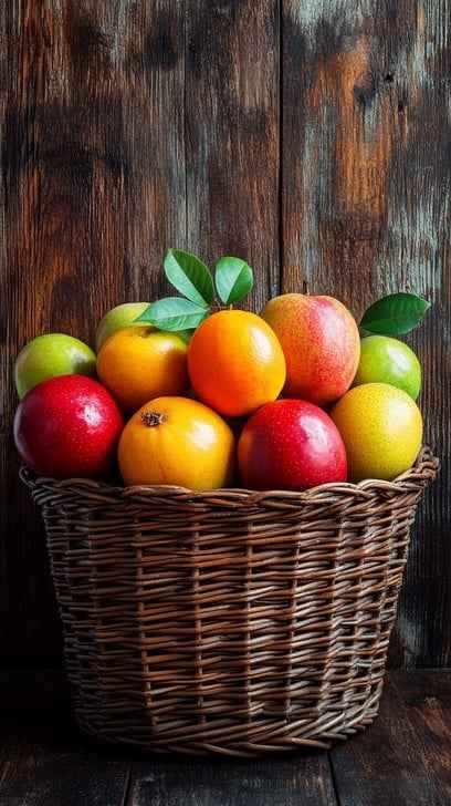 Colorful fruit basket