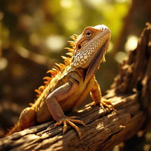 Sunlit Iguana Portrait Sunlit Iguana Portrait