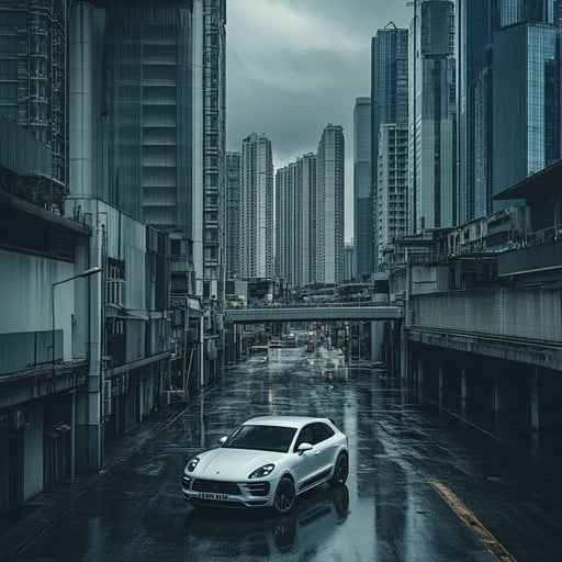 Car in city