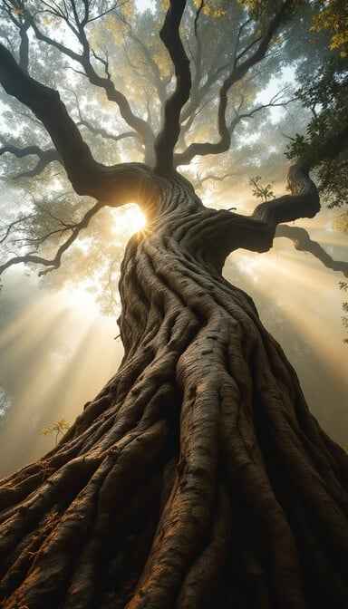 Majestic sunlit tree Majestic sunlit tree