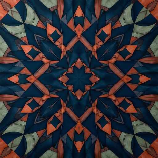 Geometric Copper Kaleidoscope