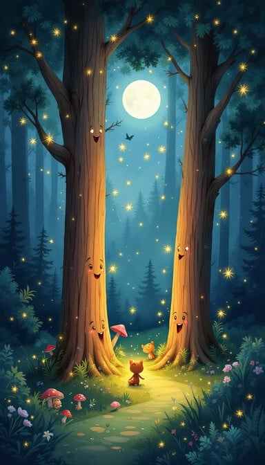 Magical Moonlit Forest