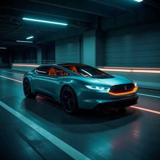 Sleek Teal Mustang Sleek Teal Mustang