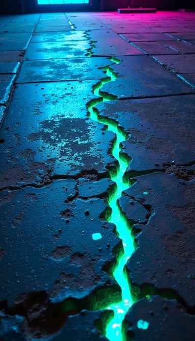 Glowing Concrete Crack Glowing Concrete Crack
