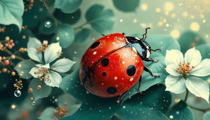 Ladybug Meets Spring Ladybug Meets Spring