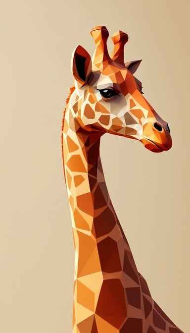 Geometric Giraffe Portrait