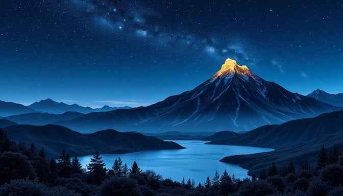 Starlit Mountain Majesty Starlit Mountain Majesty