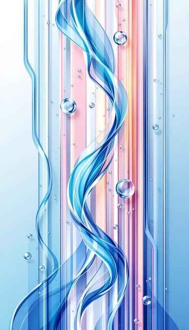 Flowing Aqua Ribbons Flowing Aqua Ribbons