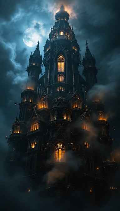 Gothic Castle Illuminated