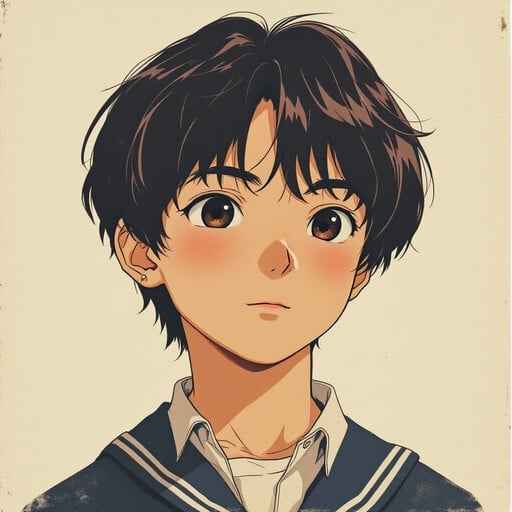 Vintage Anime Student