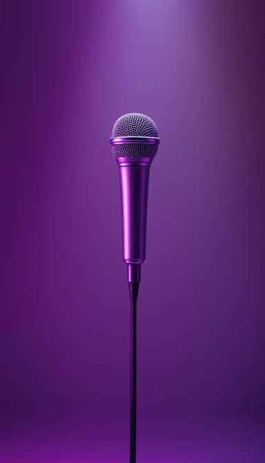 Purple Stage Microphone
