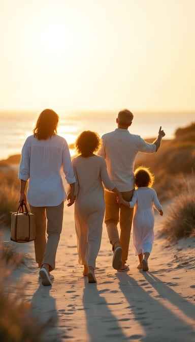 Family Beach Sunset Family Beach Sunset