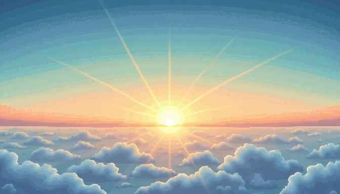 Sunburst Above Clouds