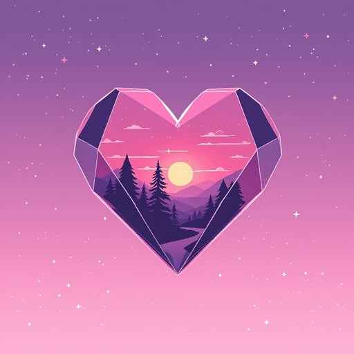 Crystal Heart Sunset Crystal Heart Sunset