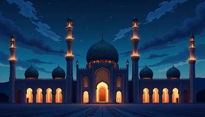 Majestic Mosque Silhouette
