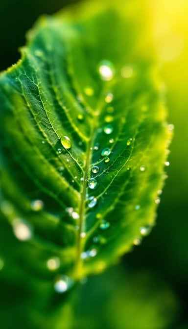Dewy Green Leaf