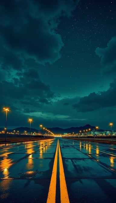 Luminous Midnight Highway