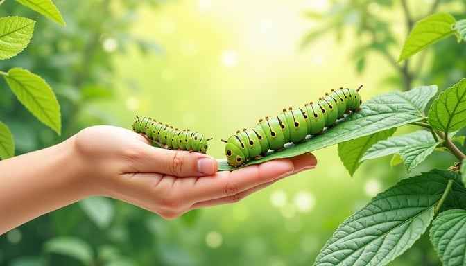 Caterpillar Meets Hand
