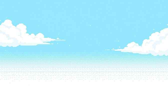 Peaceful Pixel Sky