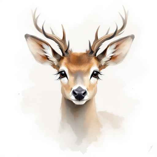 Watercolor Deer Spirit Watercolor Deer Spirit