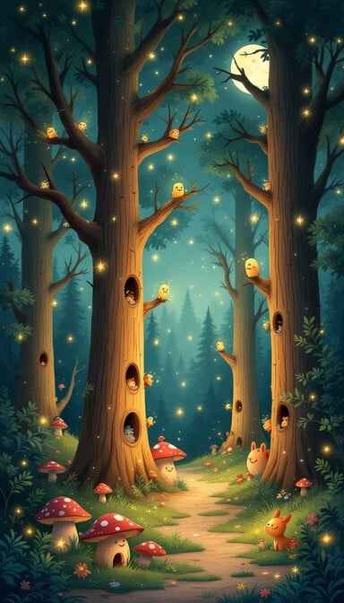 Magical Moonlit Forest