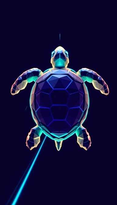 Neon Turtle Ascends