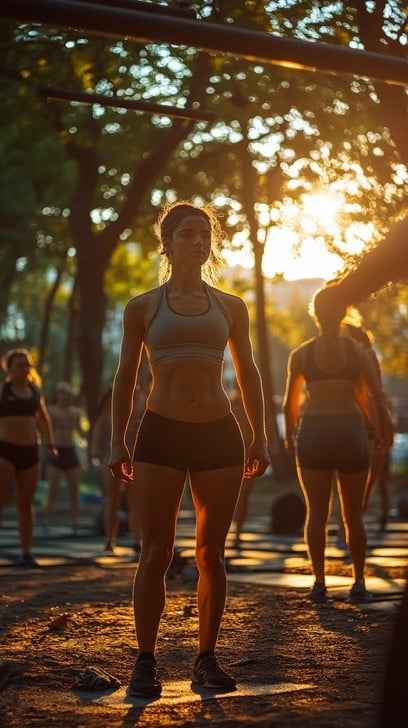 Sunset workout session Sunset workout session