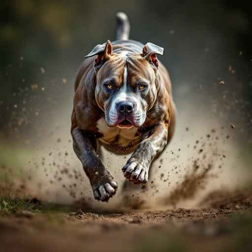 Powerful Pitbull Running