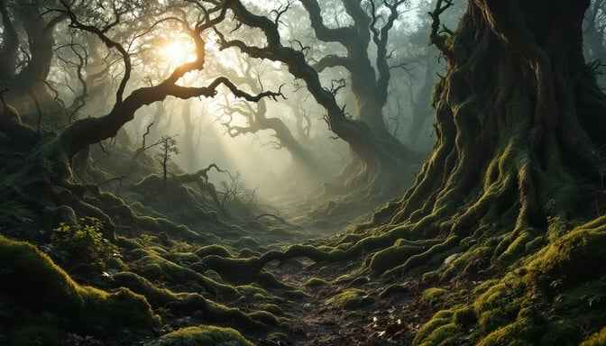 Mysterious Forest Light